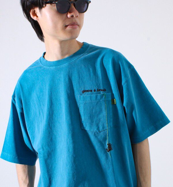 FREDY MAC「【COBMASTER/コブマスター】天竺ピグメント加工 クライマーベアーポケット刺繍Tシャツ」|Tシャツ・カットソー|