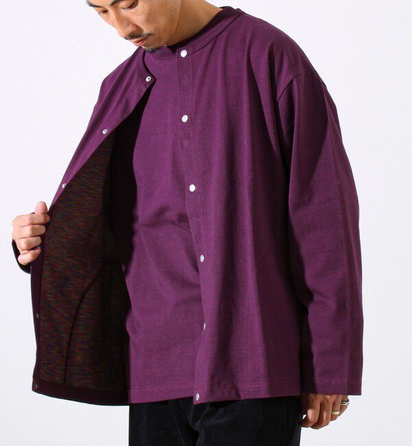 GLOSTER「【春の人気作が復刻】【裏グラデーションシリーズ】天竺クルーカーディガン」|カーディガン|