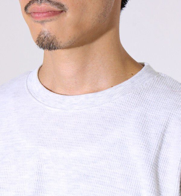 GLOSTER「【レイヤードに最適】起毛ワッフル 裾ドロストロンT」|Tシャツ・カットソー|