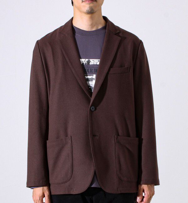 GLOSTER「【オンオフ兼用の大人カジュアルジャケット】両面起毛 ストレッチジャケット」|テーラードジャケット|