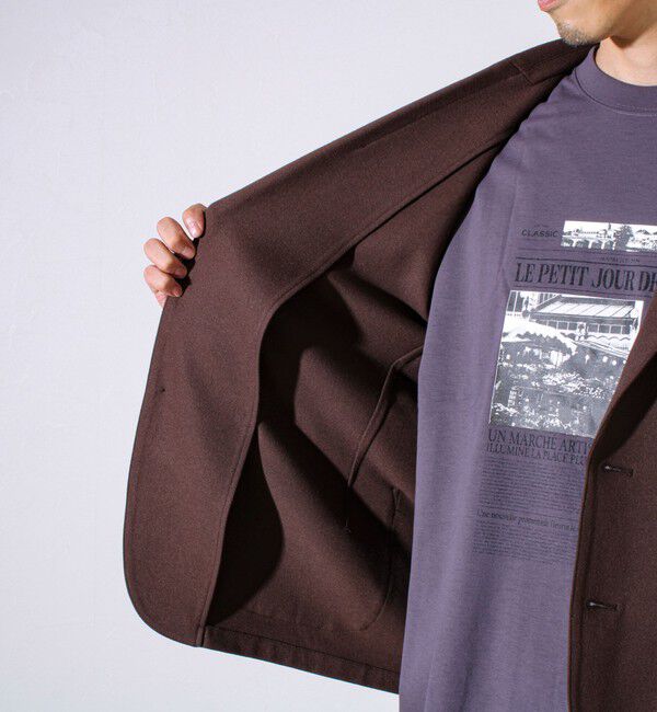 GLOSTER「【オンオフ兼用の大人カジュアルジャケット】両面起毛 ストレッチジャケット」|テーラードジャケット|