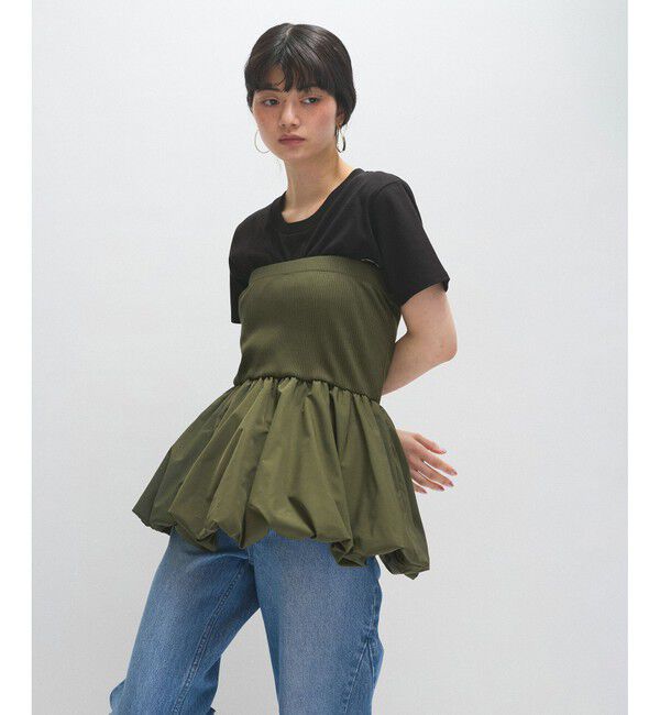 ADAM ET ROPE'「【サステナブル】バルーンベアセットTee」|Tシャツ・カットソー|カーキー(36)