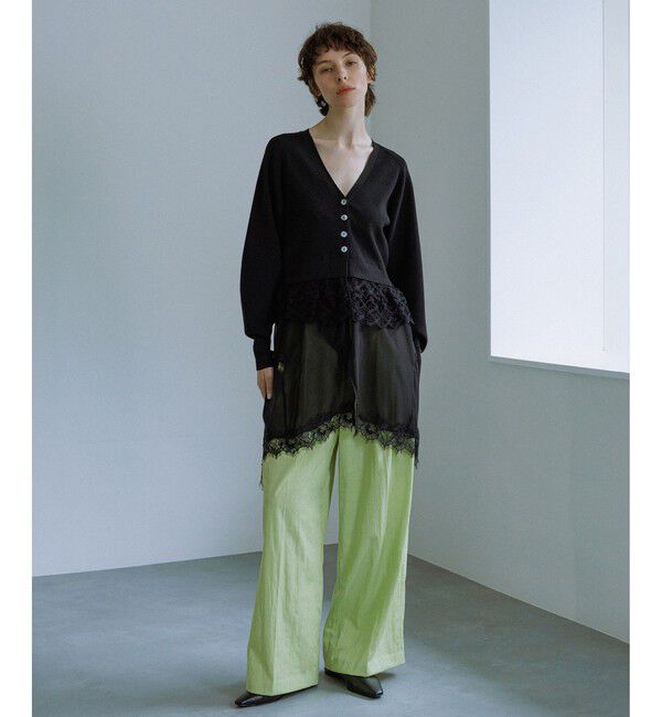 ADAM ET ROPE'「バテンレースコンビニットカーディガン」|カーディガン|