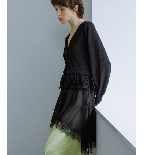 ADAM ET ROPE'「バテンレースコンビニットカーディガン」|カーディガン|