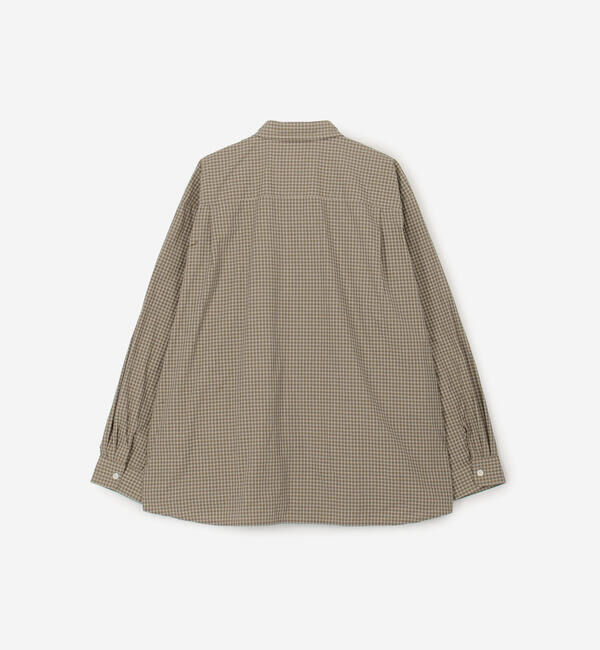 GYMPHLEX「Gymphlex | ミニチェック レギュラーカラー長袖シャツ MEN」|シャツ・ブラウス|