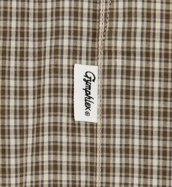 GYMPHLEX「Gymphlex | ミニチェック レギュラーカラー長袖シャツ MEN」|シャツ・ブラウス|