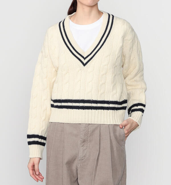  「James Charlotte | 〈別注〉 Vネック チルデンニットプルオーバー WOMEN」|ニット・セーター|