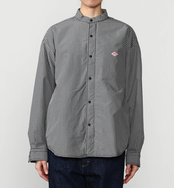 DANTON「DANTON | タイプライター 中綿シャツジャケット CHECK WOMEN」|ダウン|