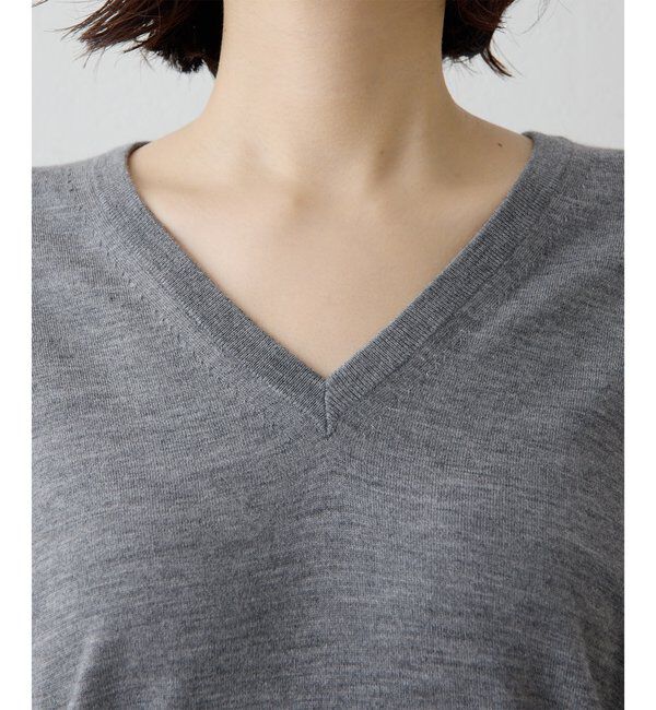 GEMINI「【GEMINI】ハイゲージVネックニットプルオーバー」|ニット・セーター|