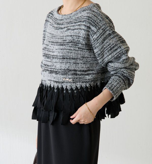  「裾フリンジニット」|ニット・セーター|