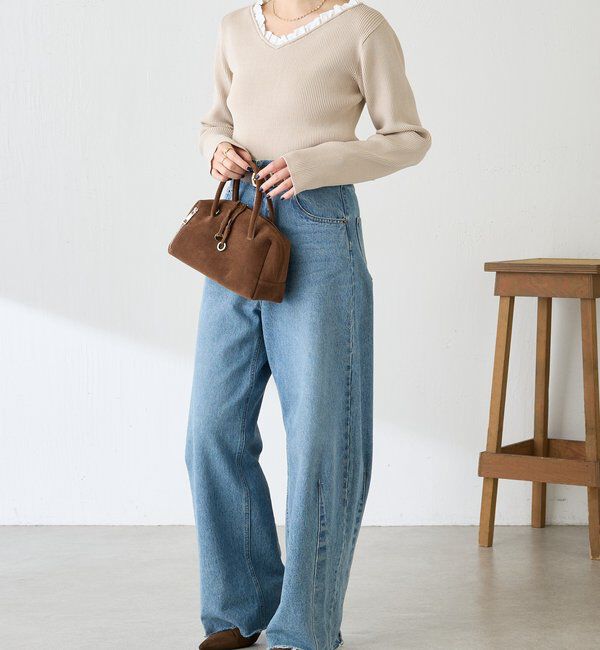  「フリルリブニット」|ニット・セーター|