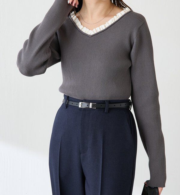  「フリルリブニット」|ニット・セーター|