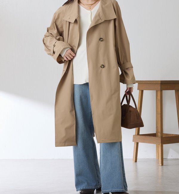  「【手洗いできる/撥水/軽量/ストレッチ】撥水スタンドネックコート」|その他|