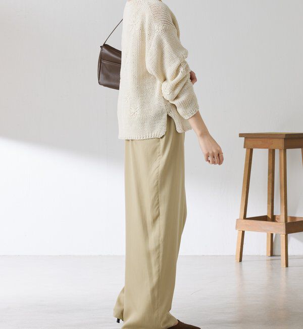  「フラワールーズコットン混ニット」|ニット・セーター|