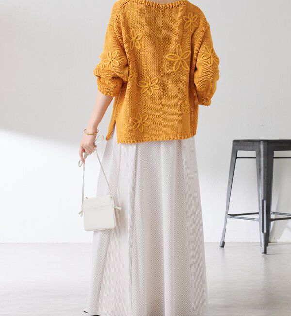  「フラワールーズコットン混ニット」|ニット・セーター|