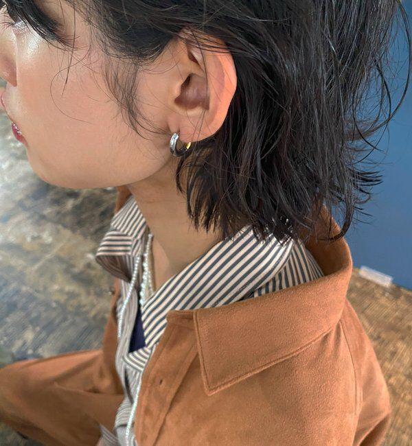  「【インフルエンサー SAKURA企画】アレルギー対応 mixカラーフープピアス」|ピアス|