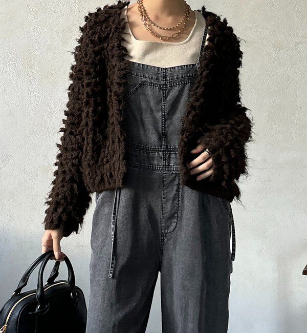  「ループヤーンニットジャケット」|ブルゾン・スタジャン|