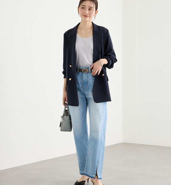  「予約【オンオフ使える】ドライギャバピークドラペルジャケット」|テーラードジャケット|