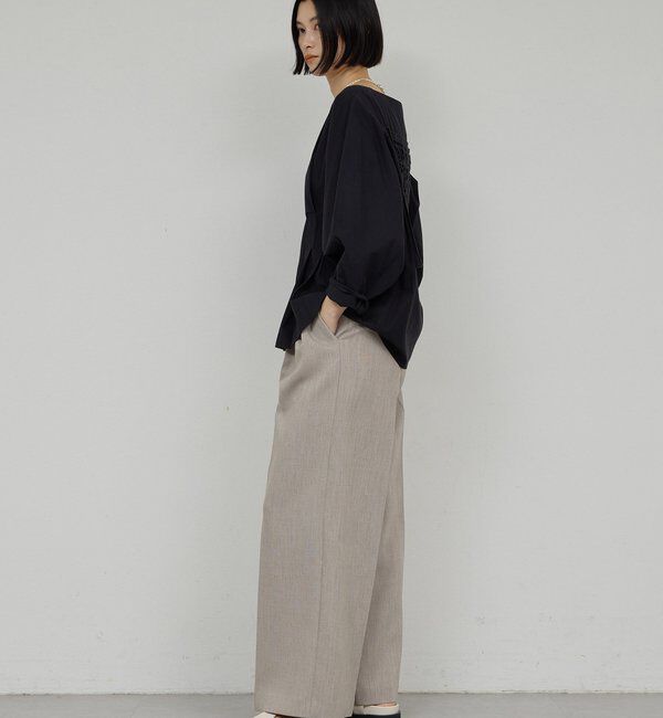  「【セットアップ対応】ダブルクロスワイドパンツ」|チノ|