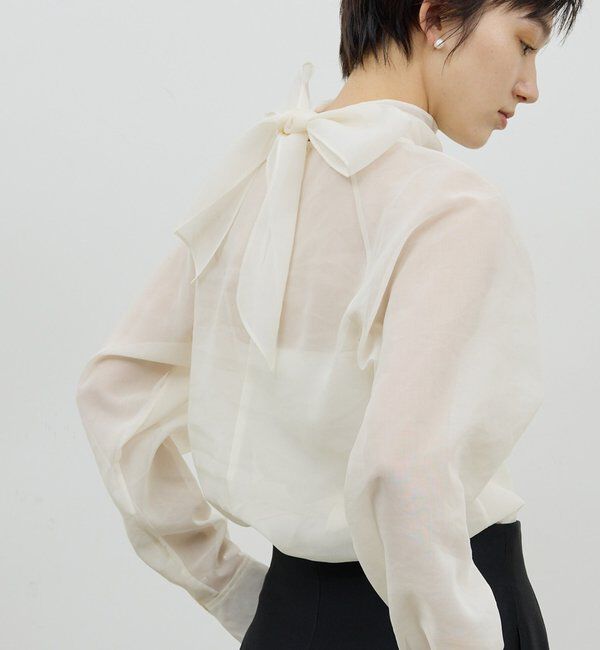 GALLARDAGALANTE/【手洗い可】シアーボウタイブラウス
