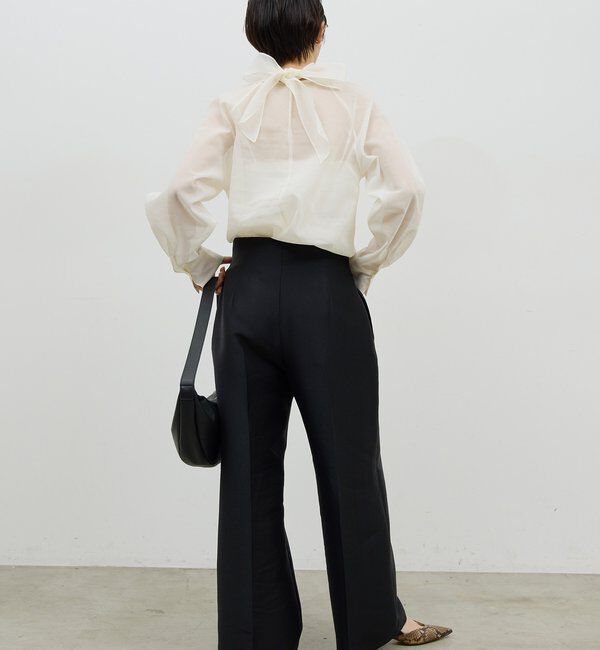 GALLARDAGALANTE/【手洗い可】シアーボウタイブラウス