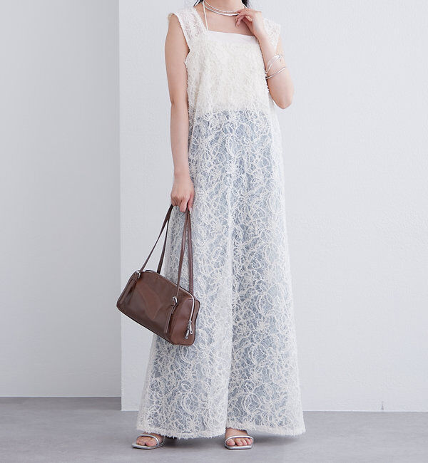  「レースタンクワンピース」|ワンピース|アイボリー