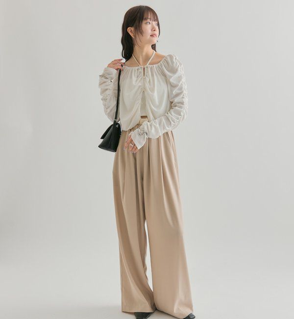  「スクエアネック シャーリングカーディガン」|Tシャツ・カットソー|