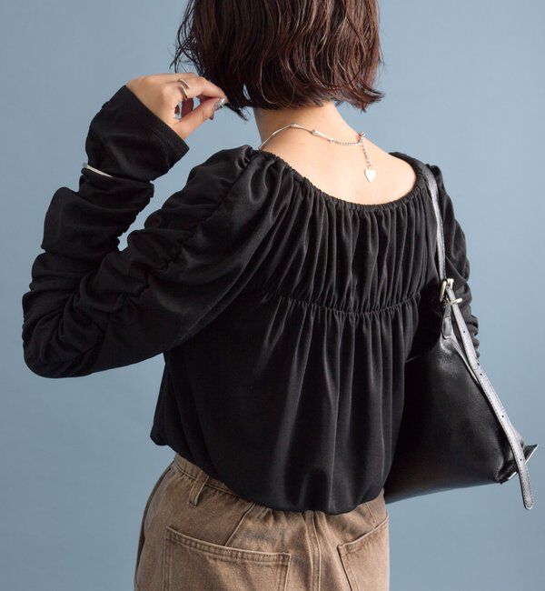  「スクエアネック シャーリングカーディガン」|Tシャツ・カットソー|