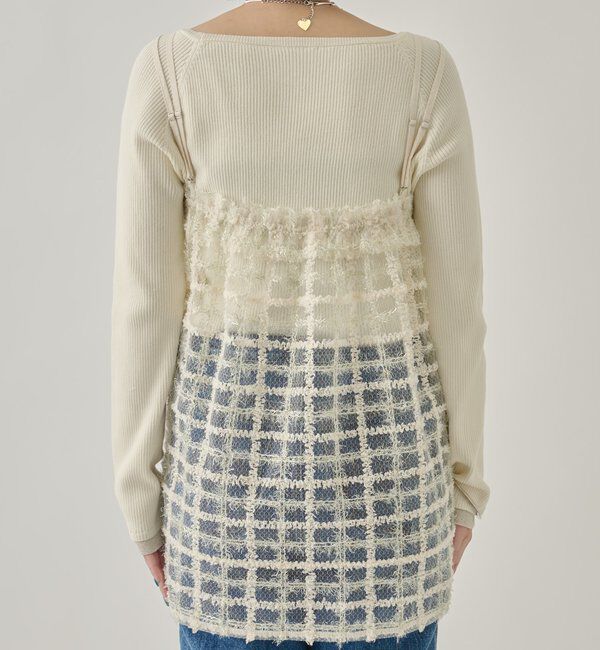  「シャイニーチェックキャミチュニック」|シャツ・ブラウス|