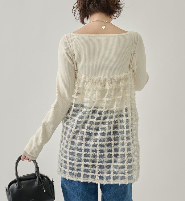  「シャイニーチェックキャミチュニック」|シャツ・ブラウス|