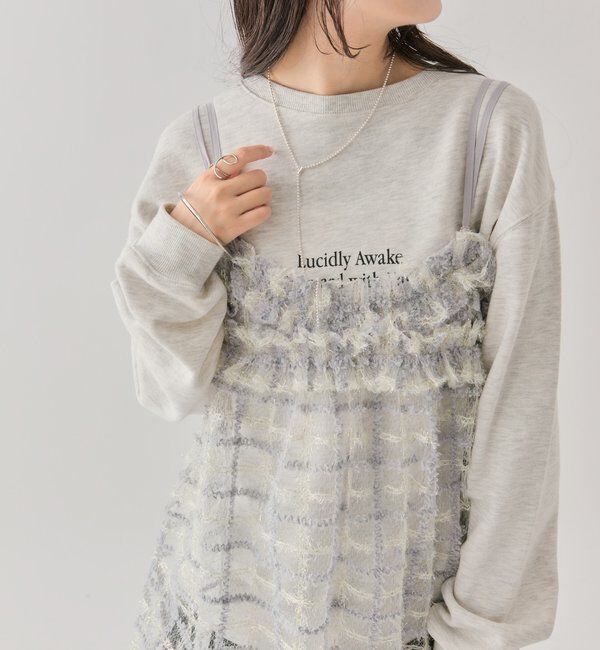  「シャイニーチェックキャミチュニック」|シャツ・ブラウス|