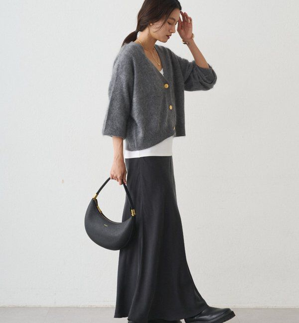  「シャギーショートニットカーディガン」|ニット・セーター|