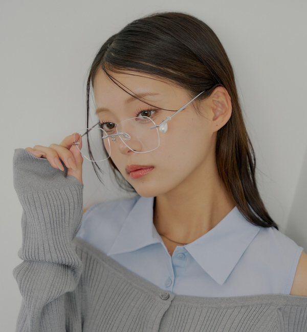  「カスタムパール付フレームレスレンズ」|サングラス|