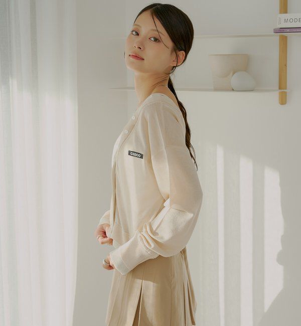  「バイカラーラメシアーカーディガン」|カーディガン|