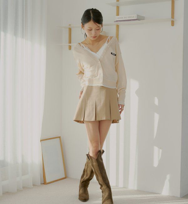  「バイカラーラメシアーカーディガン」|カーディガン|