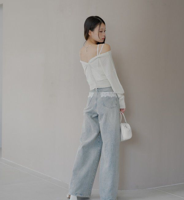  「バイカラーラメシアーカーディガン」|カーディガン|