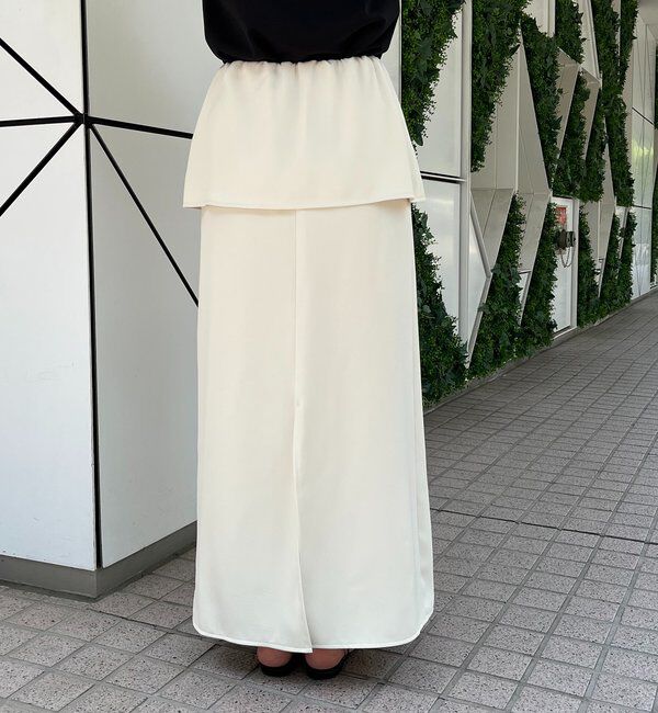  「【腰回りカバー】レイヤードマキシスカート」|スカート|