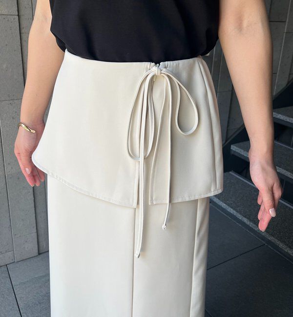  「【腰回りカバー】レイヤードマキシスカート」|スカート|