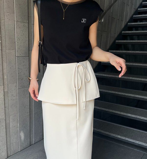  「【腰回りカバー】レイヤードマキシスカート」|スカート|