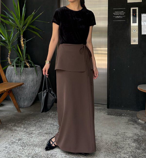  「【腰回りカバー】レイヤードマキシスカート」|スカート|