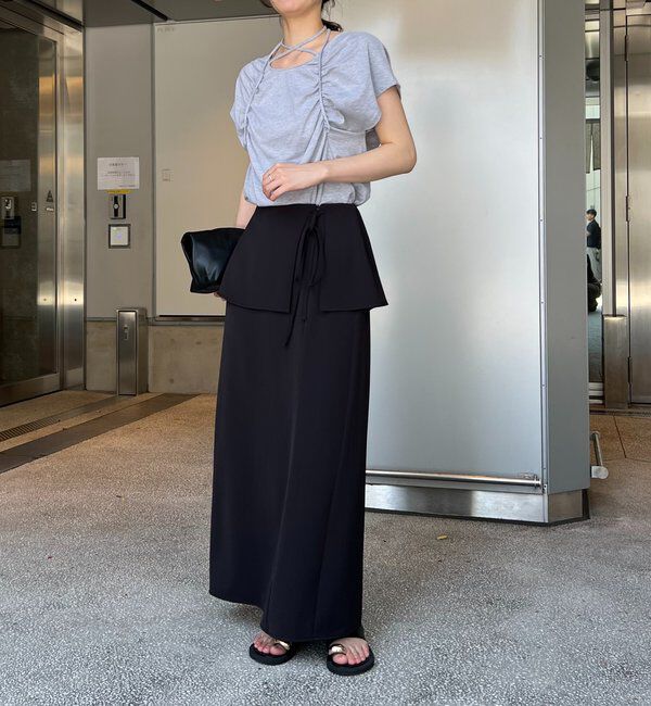  「【腰回りカバー】レイヤードマキシスカート」|スカート|