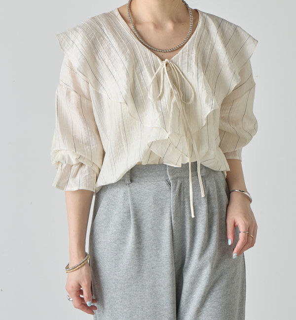  「フリルカラーブラウス」|シャツ・ブラウス|