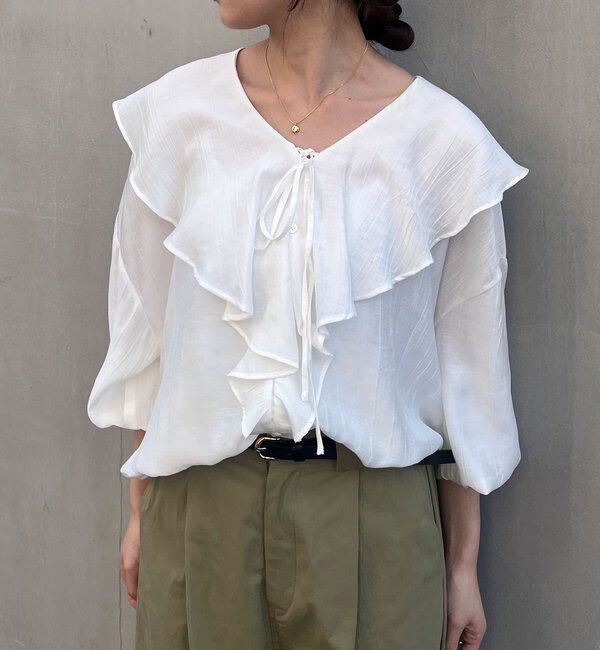  「フリルカラーブラウス」|シャツ・ブラウス|