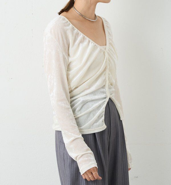  「シアーベロアカーディガン」|Tシャツ・カットソー|