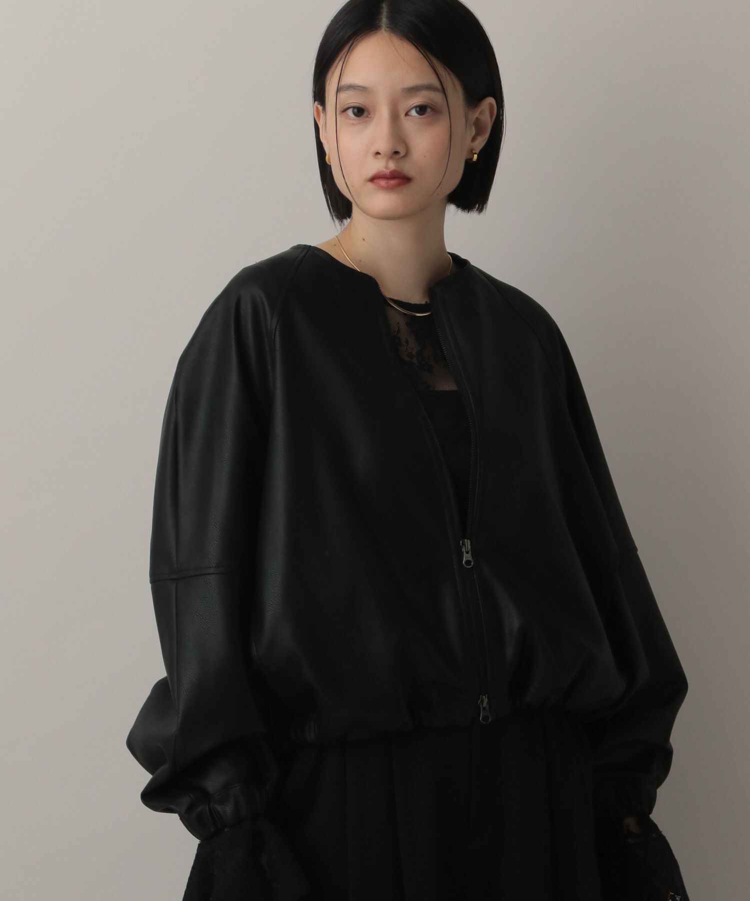 A part by 「アソートノーカラーブルゾン」|ブルゾン・スタジャン|ブラック