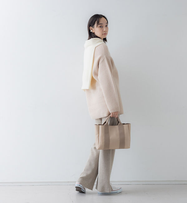 collex「オフネックリブニットチュニック」|ニット・セーター|