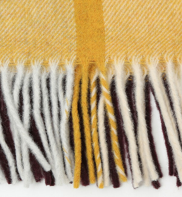 ABAHOUSE「イタリア製 ウール&times;カシミヤ チェック柄 マフラー 50&times;190」|マフラー|