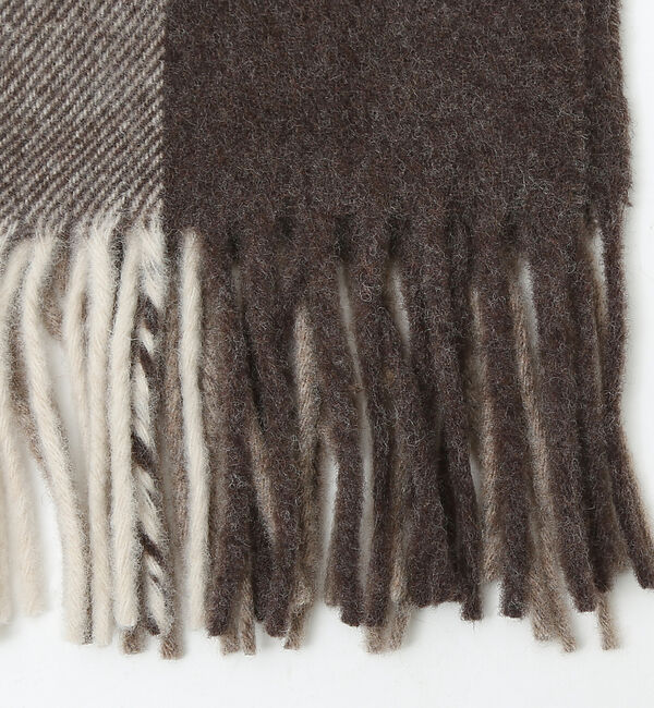 ABAHOUSE「イタリア製 ウール&times;カシミヤ チェック柄 マフラー 50&times;190」|マフラー|