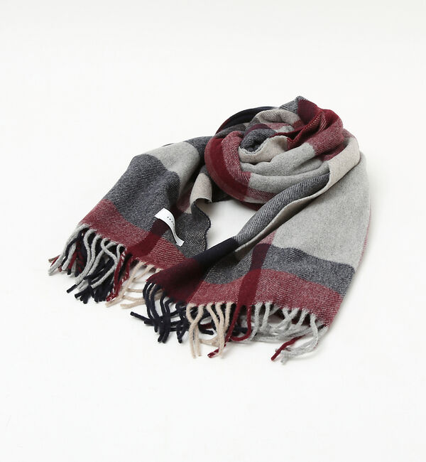 ABAHOUSE「イタリア製 ウール&times;カシミヤ チェック柄 マフラー 50&times;190」|マフラー|