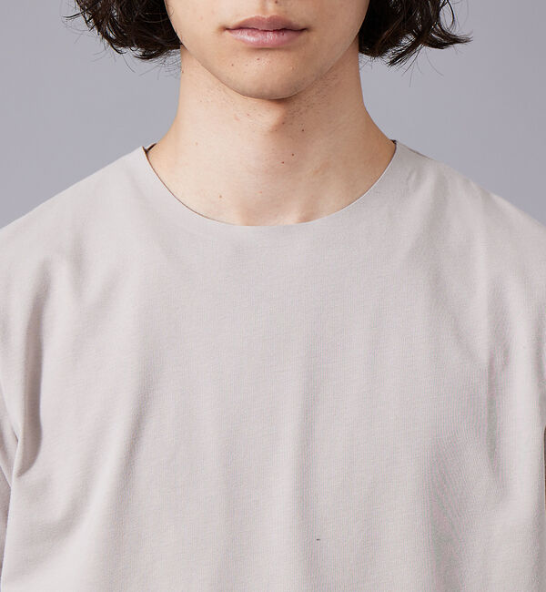 ABAHOUSE「【ノンストレス】定番 / COTTON LYCRA 圧着 クルーネック 半袖 T」|Tシャツ・カットソー|